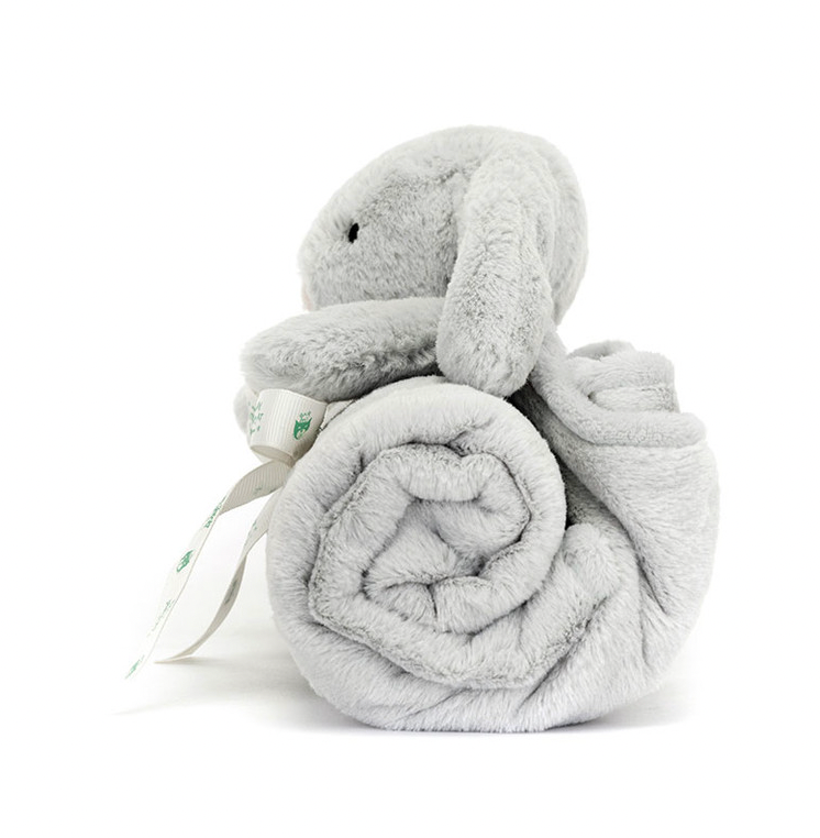 Bashful Silver Bunny Blankie