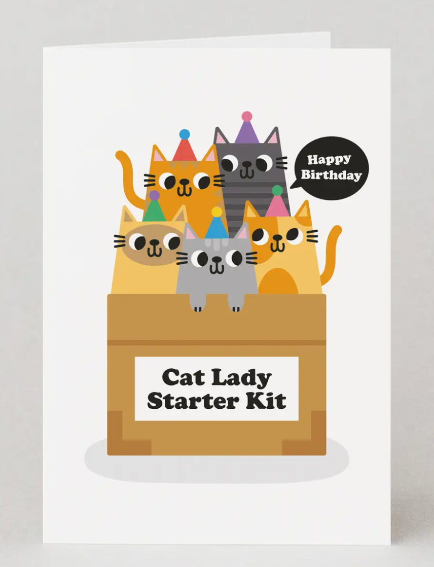 Cat Lady Starter Kit Birthday Card