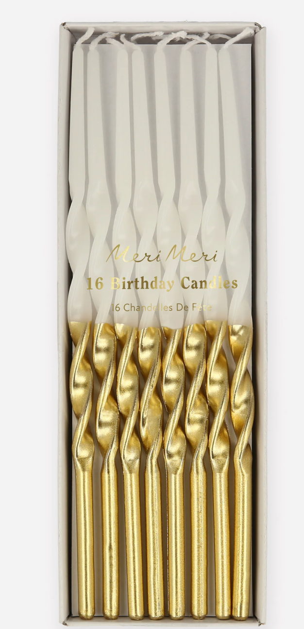 Gold Dipped Twisted Candles