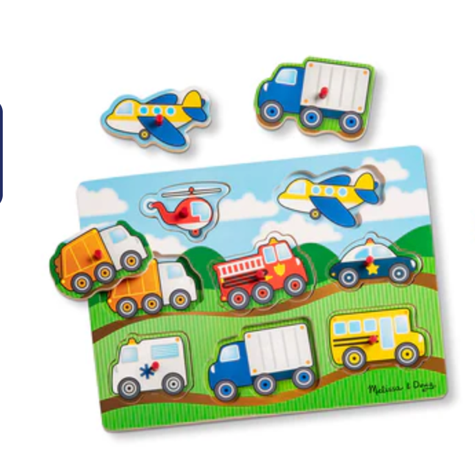 Vehicles Peg Puzzle