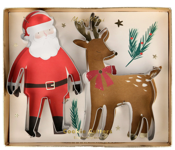 Santa and Reindeer Christmas Cookie Cutters