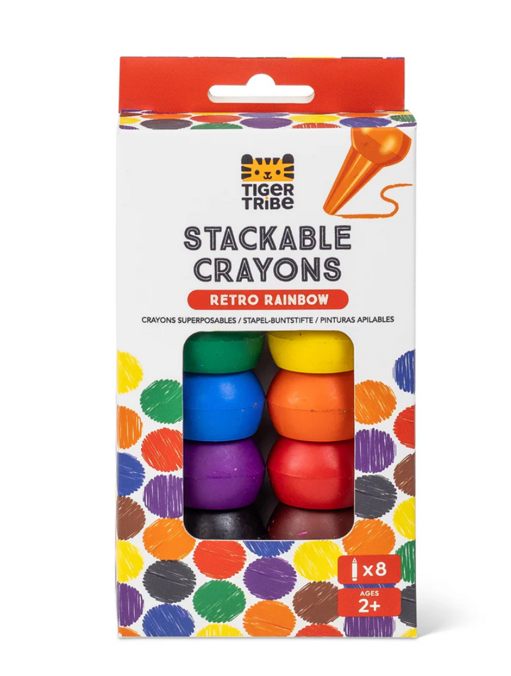 Retro Rainbow Stackable Crayons