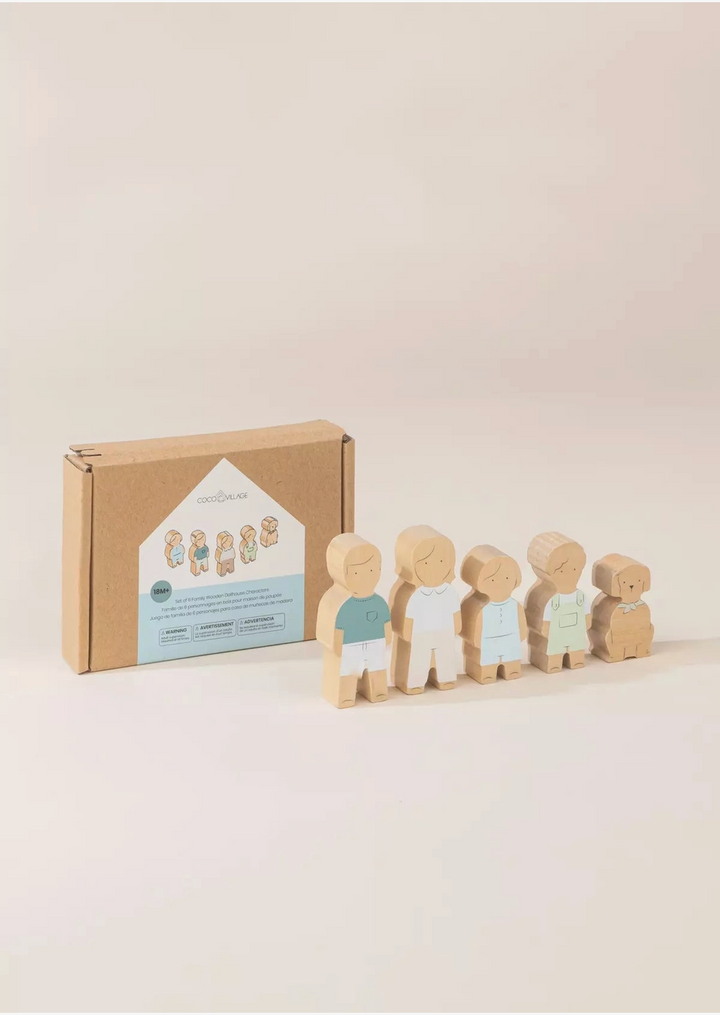 Family Wooden Doll House Characters