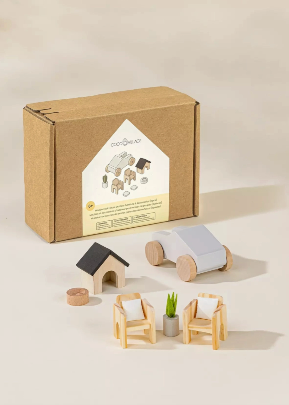 Outdoor Wooden Doll House Furniture