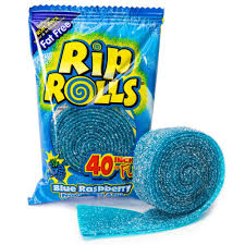 Blue Raspberry Rip Rolls Candy