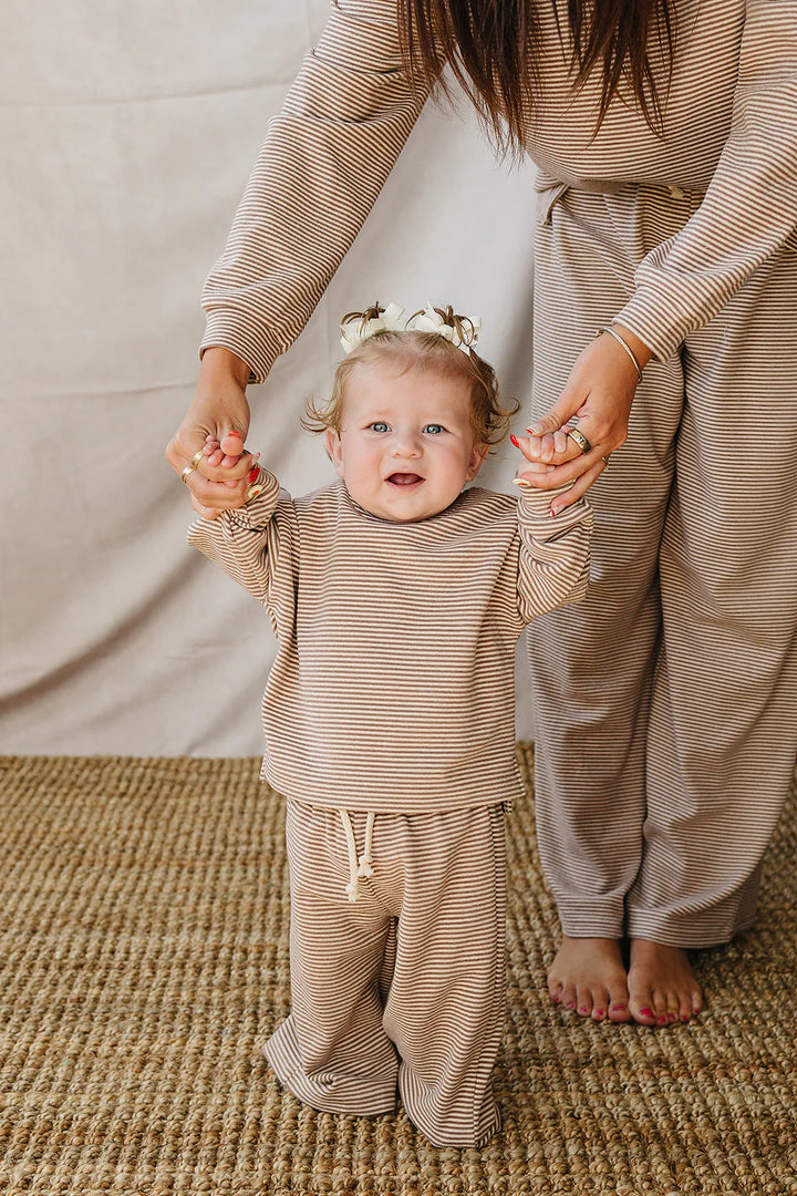 Womens Striped Loungewear Set