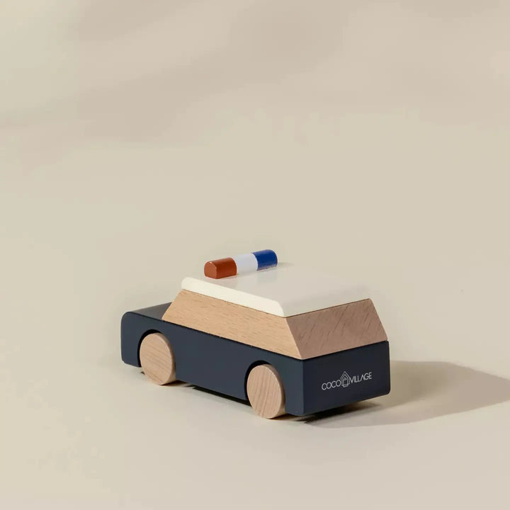 Police Car Wooden Vehicle