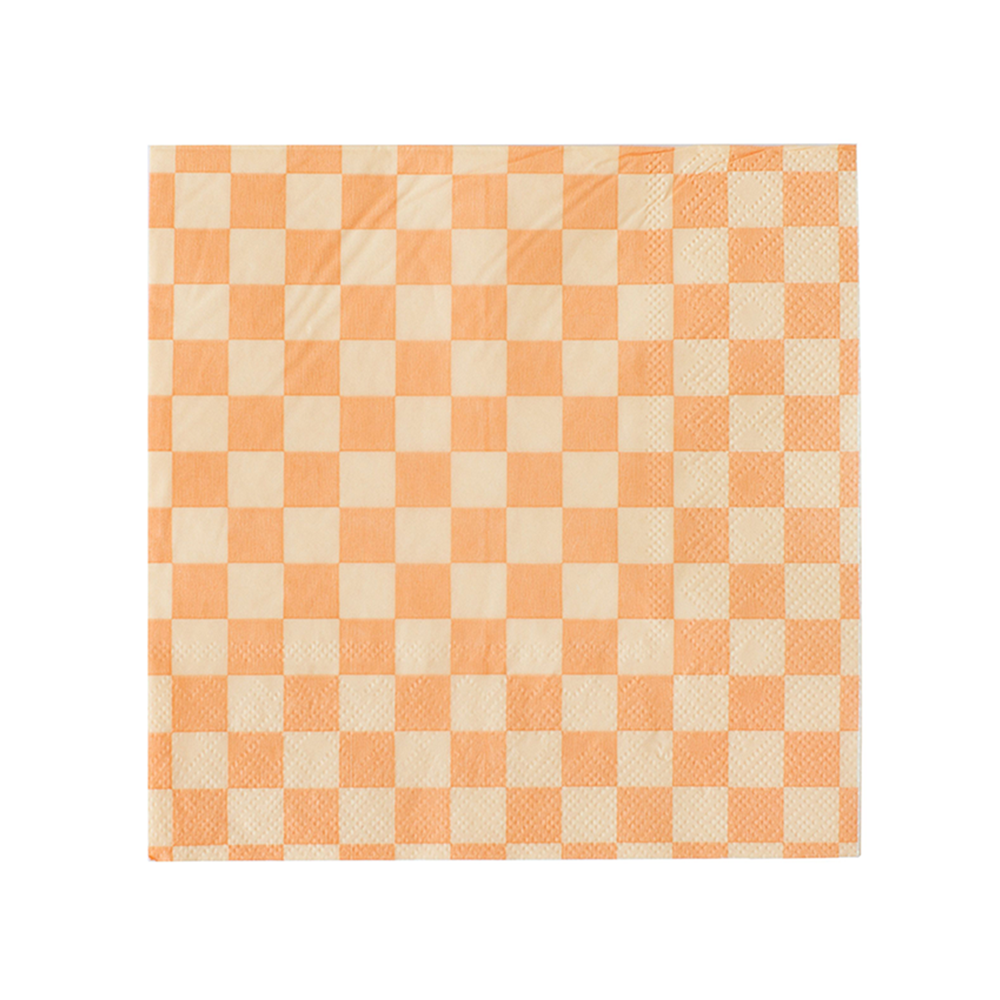 Check Cocktail Napkins - 20 Pk Purple Posse