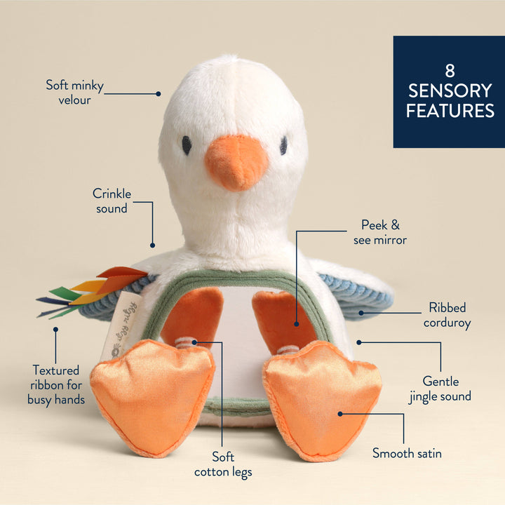 Sensory Tummy Time Mirror - Goose