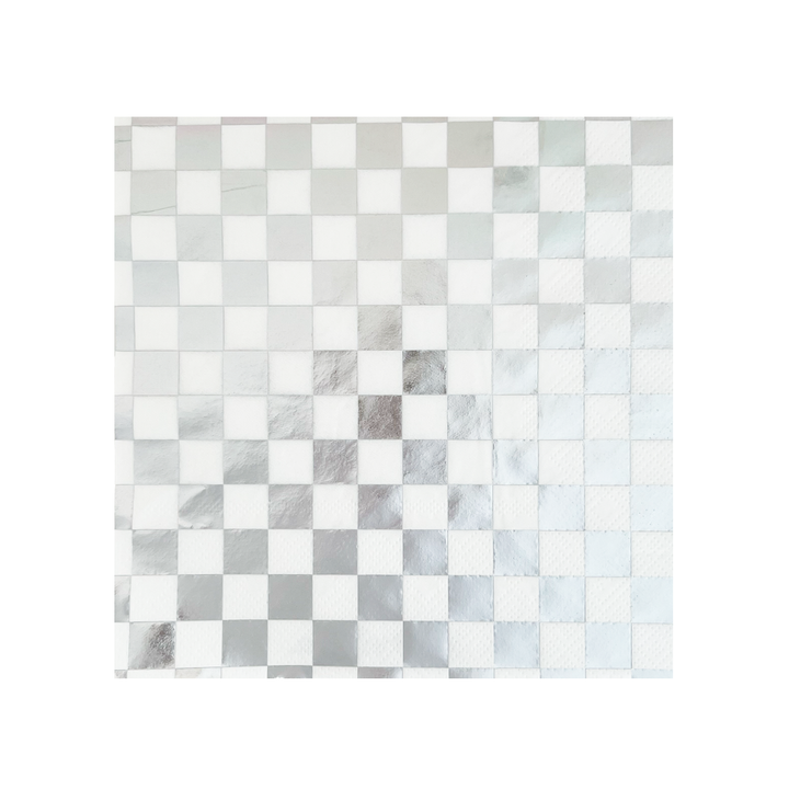 Check Cocktail Napkins - 20 Pk Purple Posse