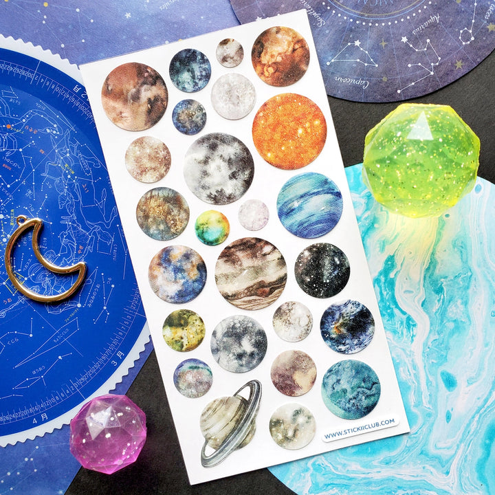 The Planets Space Sticker Sheet