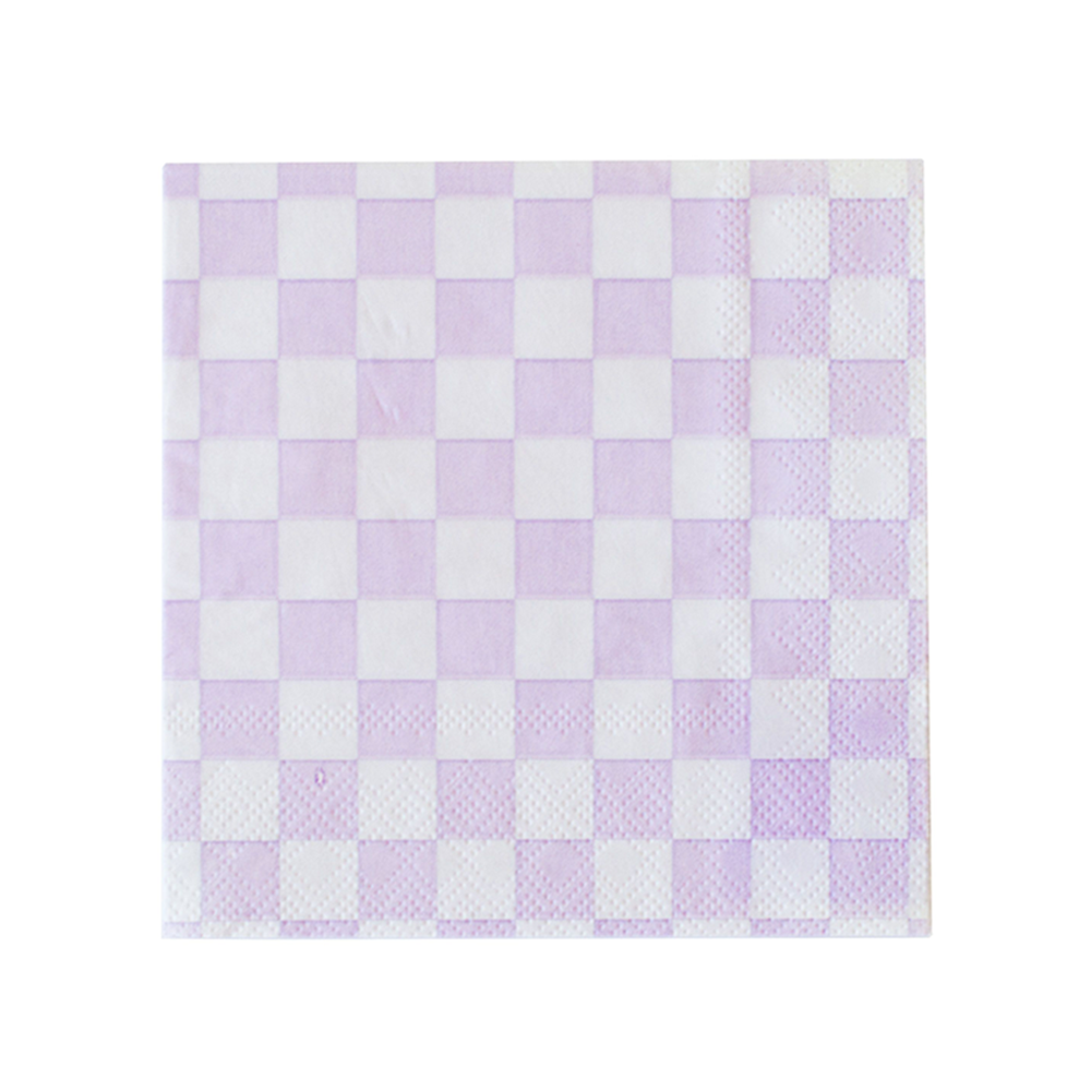 Check Cocktail Napkins - 20 Pk Peaches N' Cream