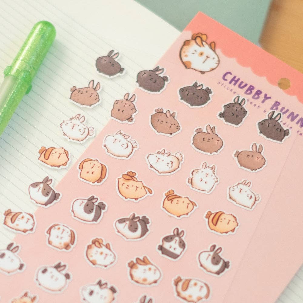 Sticker sheet - Chubby bunnies