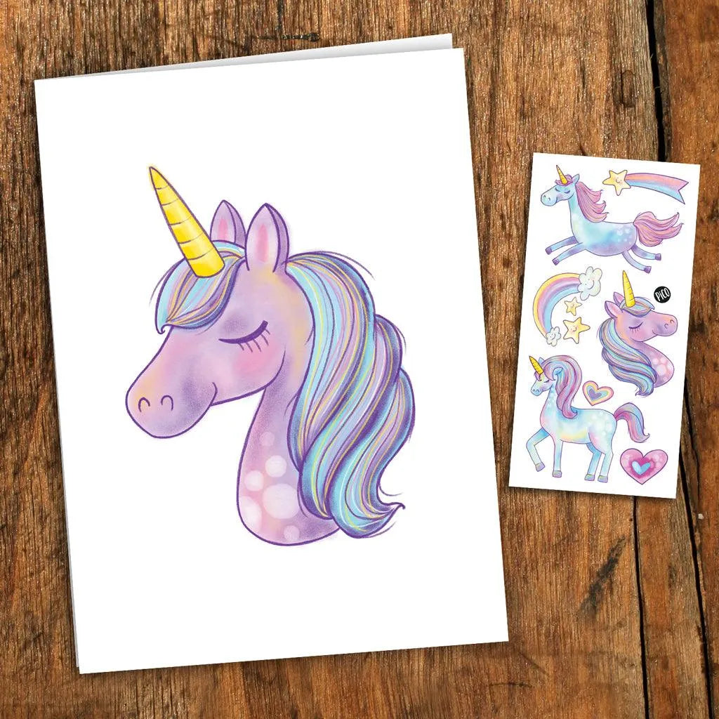 Unicorn Tattoo Greeting Card