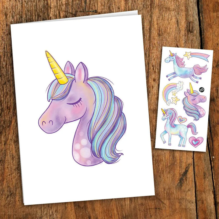 Unicorn Tattoo Greeting Card