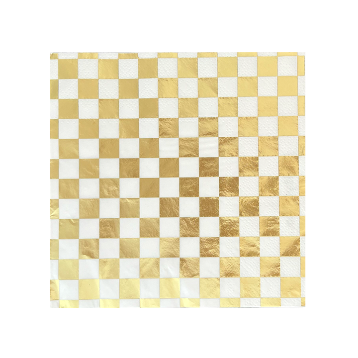Check Cocktail Napkins - 20 Pk Purple Posse