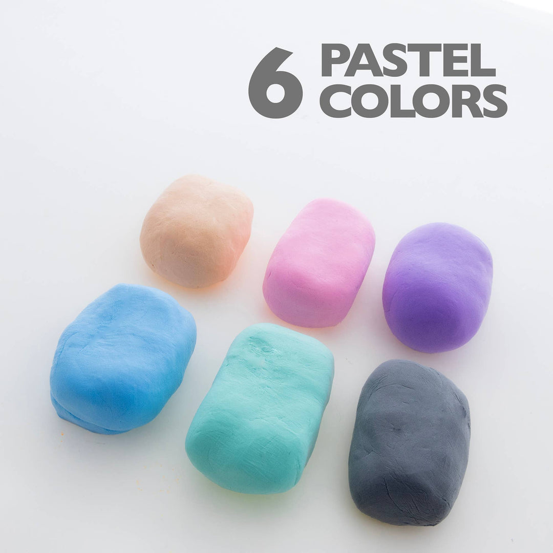 Pastel Color Air Dry Modeling Clay, 6 Colors, 0.5 Oz