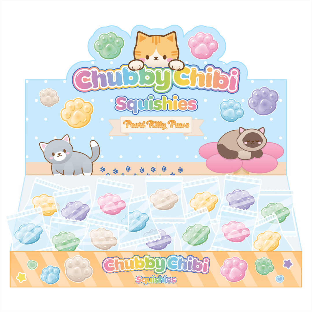 Chubby Chibi Pearl Kitty Paw Sensory Toy