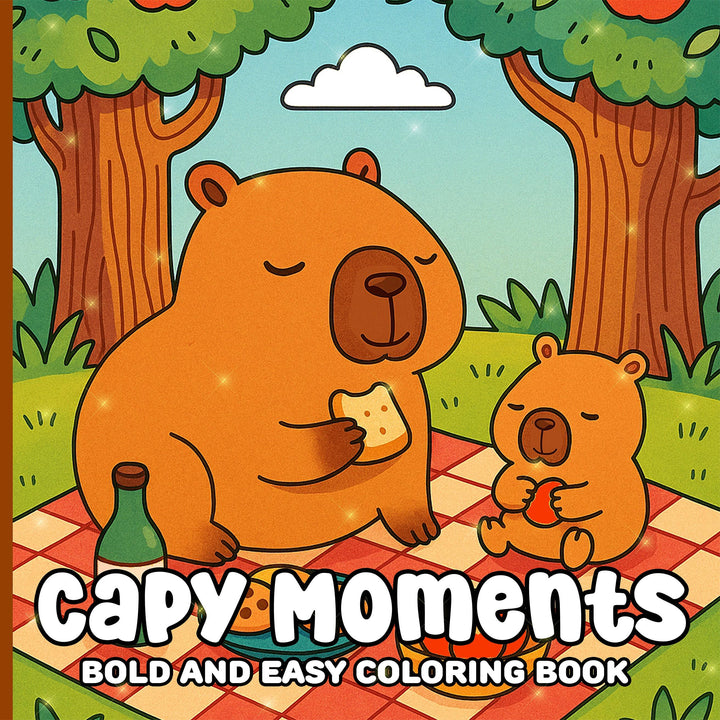 Capy Moments Bold and Easy Coloring Book