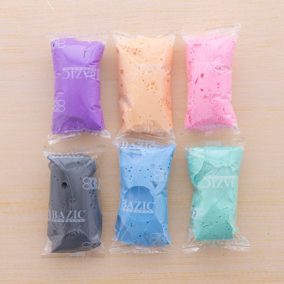 Pastel Color Air Dry Modeling Clay, 6 Colors, 0.5 Oz