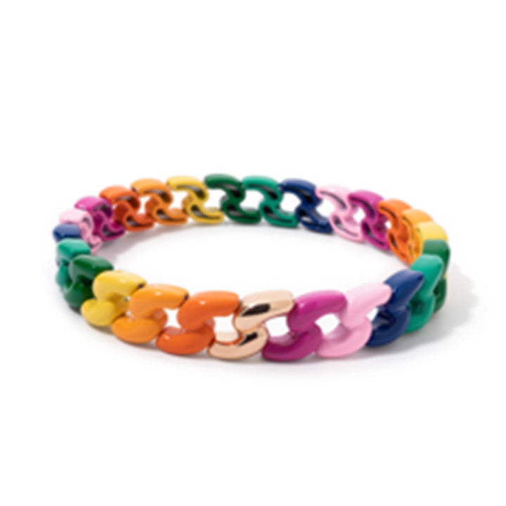 Rainbow Twist Link Bracelet