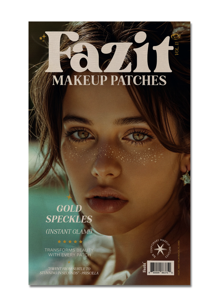 Gold Glitter Freckles Makeup Patches: 6