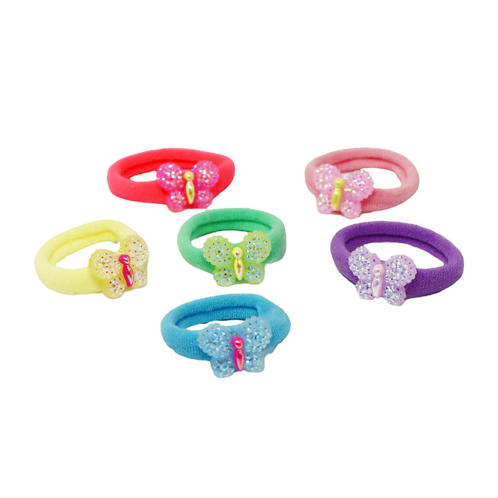 Sparkle Butterfly Hair Elastics
