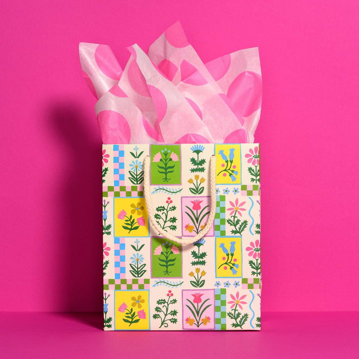 Pink Dots tissue paper: 5 Sheets