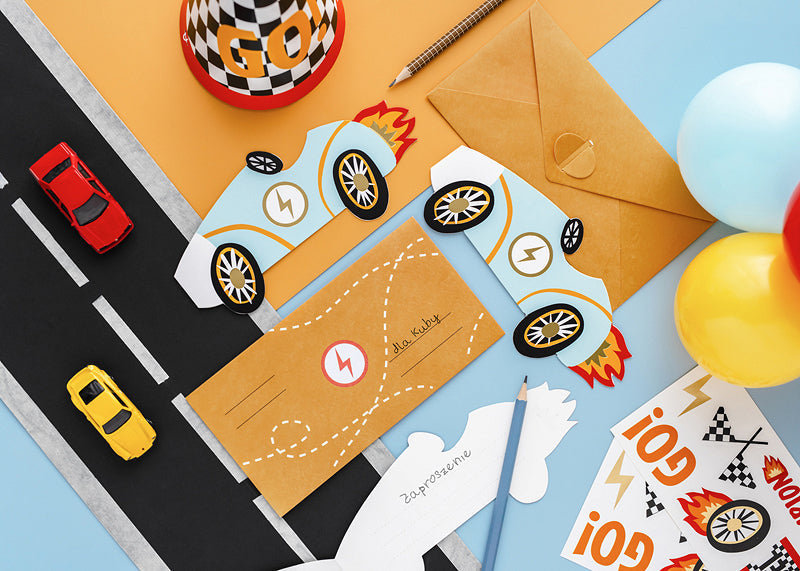 Car Invitations Blank Line Inside