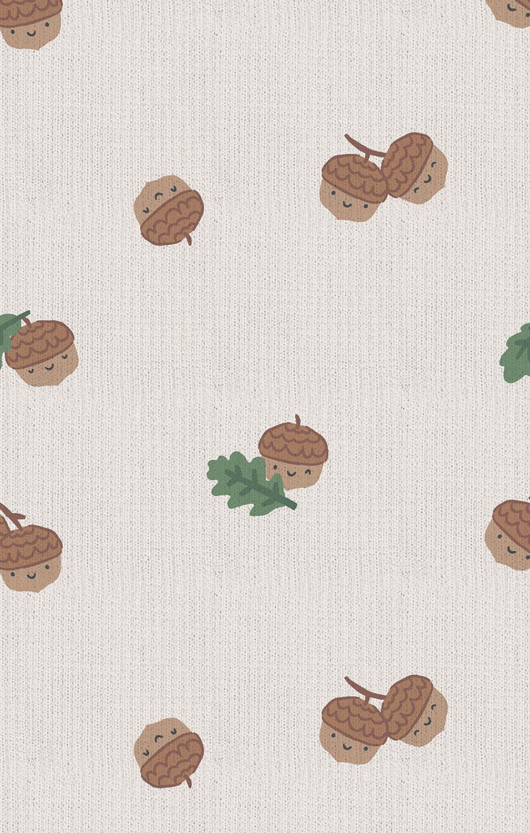 Tiny Acorns Ribbed Zip Footie
