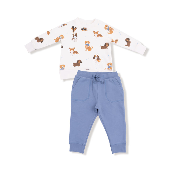 Dogs Raglan French Terry Jogger Set