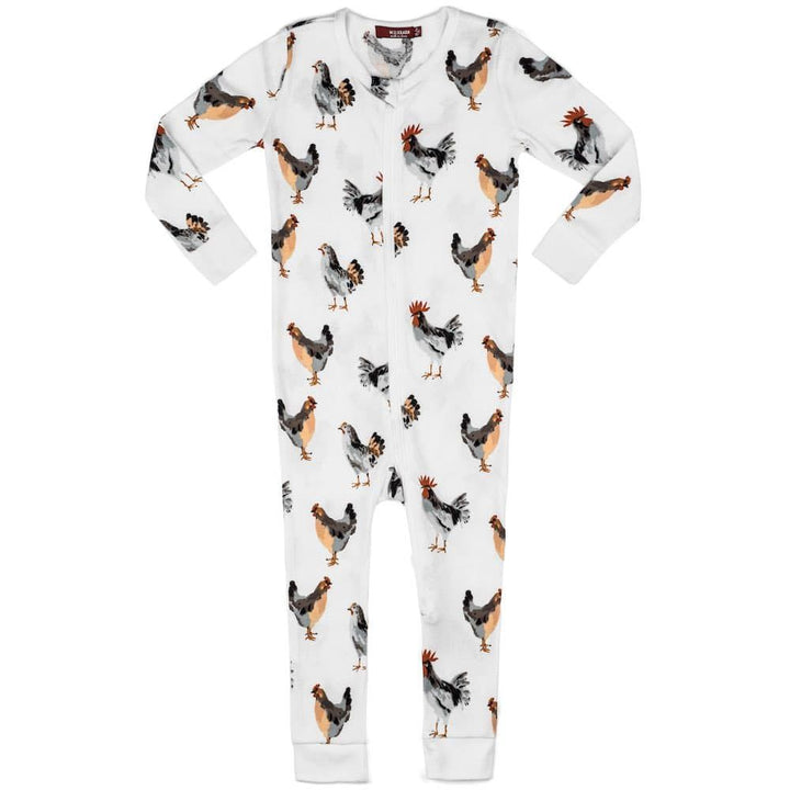Chicken Organic Zipper Coverall