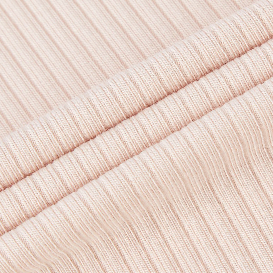 Pink tri-blend one piece bodysuit