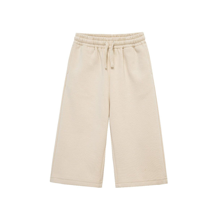 Cream Cozy Wide Leg Sweatpant
