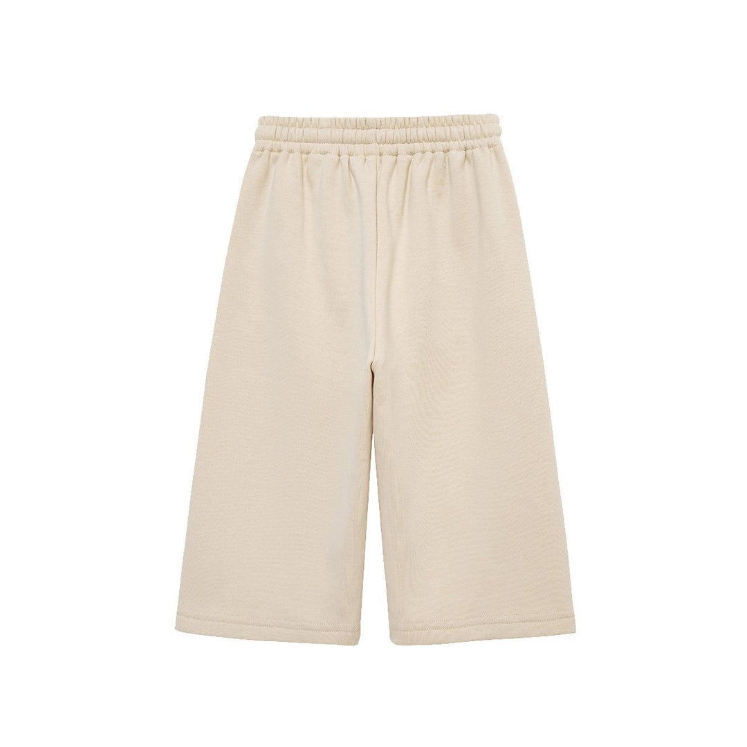 Cream Cozy Wide Leg Sweatpant