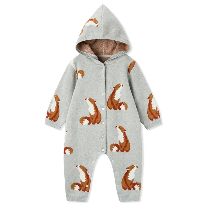 Knit Hooded Jumpsuit