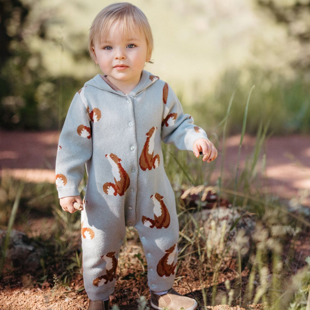 Knit Hooded Jumpsuit