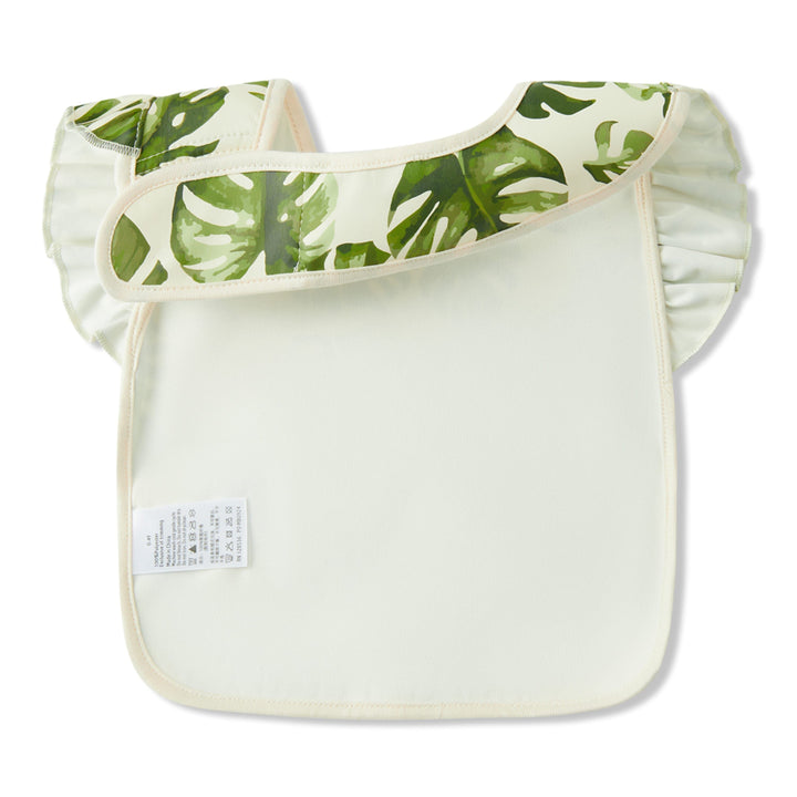 Green Leaf Ruffle Pocket Bib