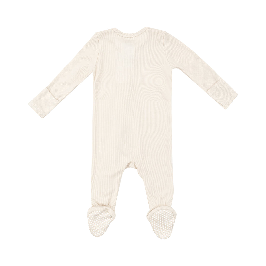 Sugar Ribbed Zip Footie