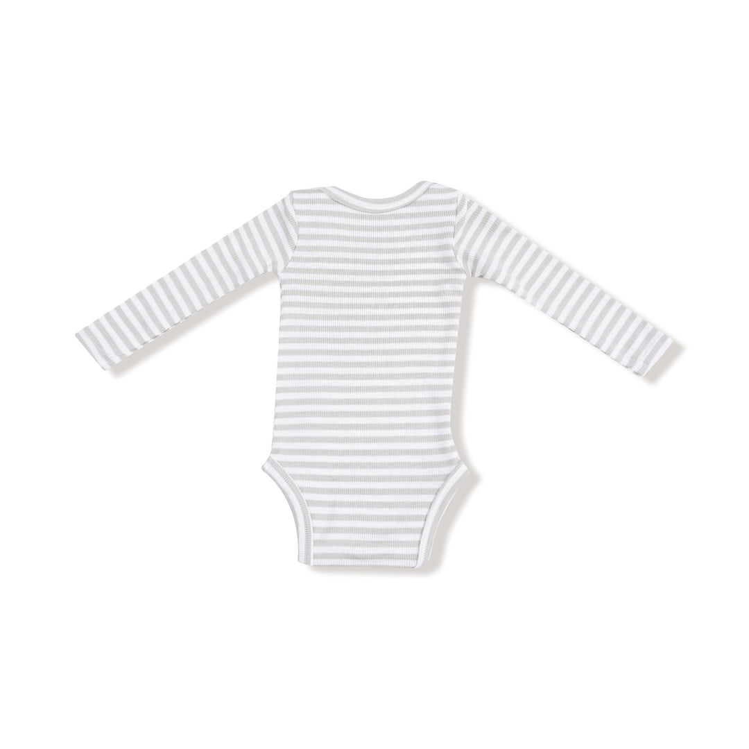 Grey Stripe Shoulder Bodysuit
