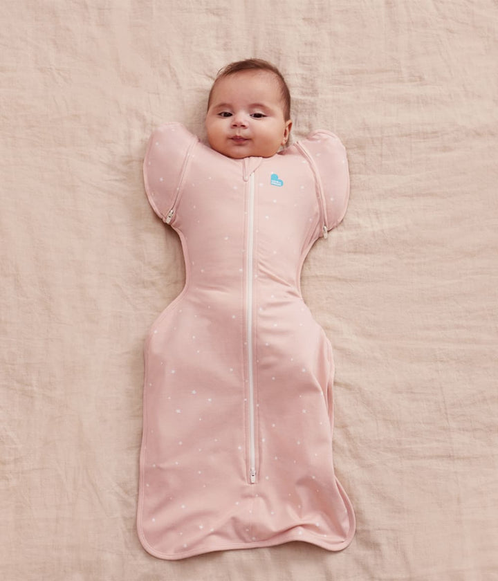 Med Pink Star Transition Cotton Swaddle Bag 1.0 TOG