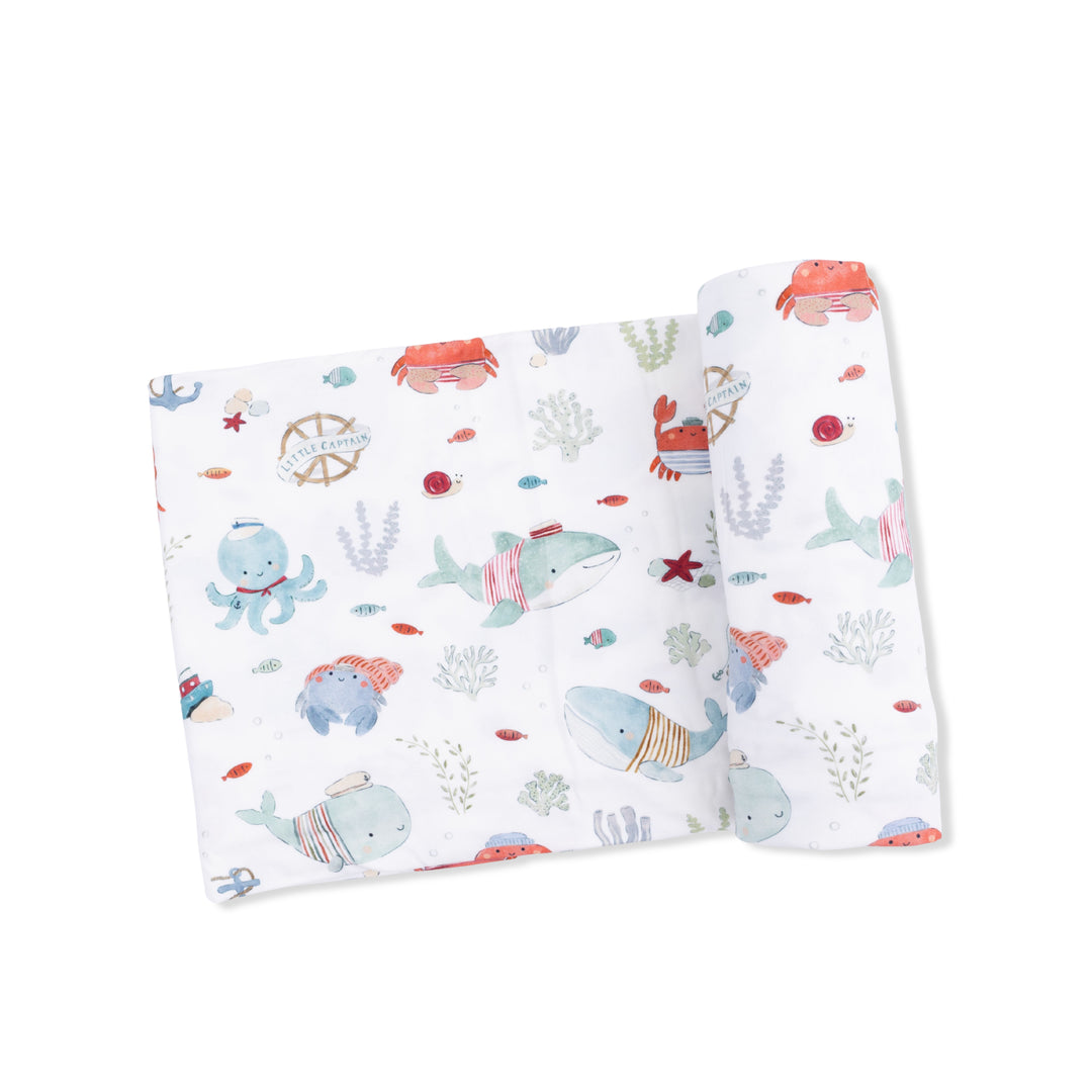 Sailor Creatures Bamboo Swaddle Blanket