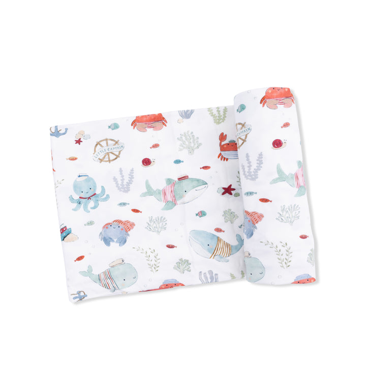 Sailor Creatures Bamboo Swaddle Blanket