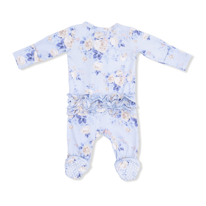 Ashley Rose Ruffle Zip Footie
