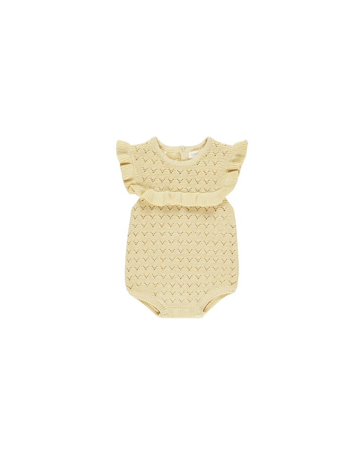 3-6m Yellow Pointelle Romper