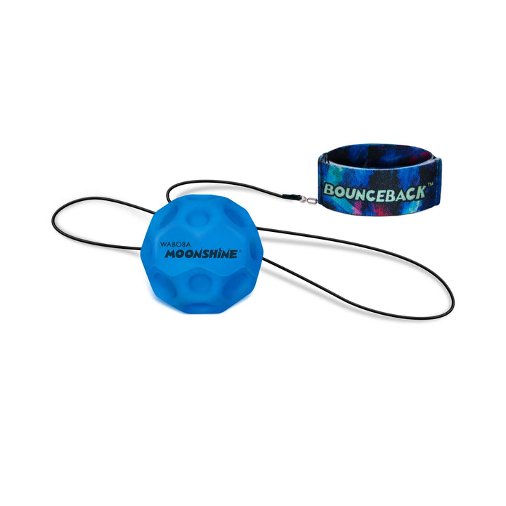 Bounceback LED Moon Ball on a Leash