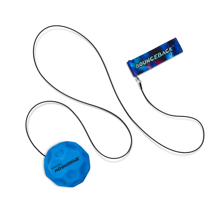 Bounceback LED Moon Ball on a Leash