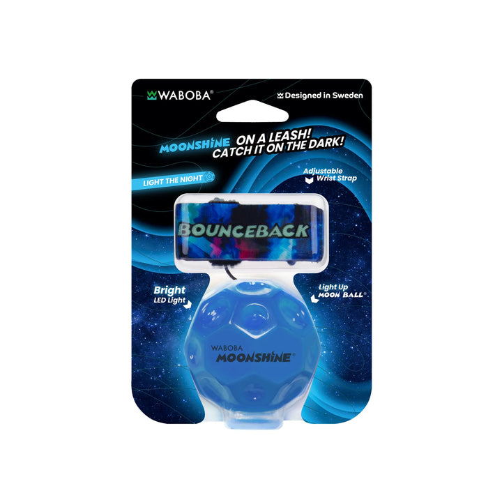 Bounceback LED Moon Ball on a Leash