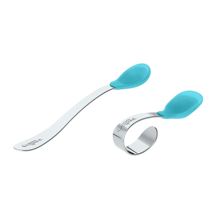 Silicone and Stainless Steel Training Spoon Set