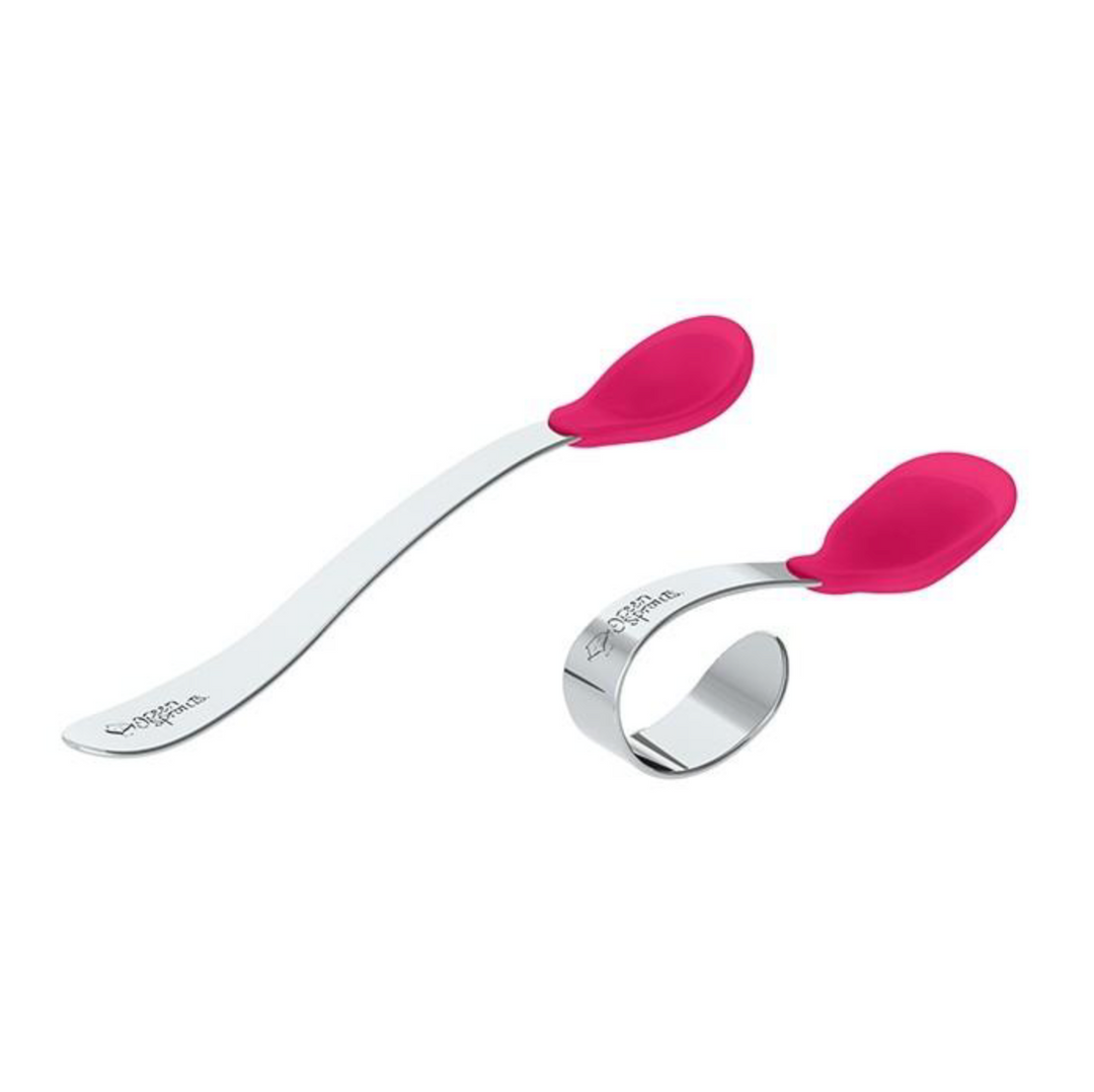Silicone and Stainless Steel Training Spoon Set